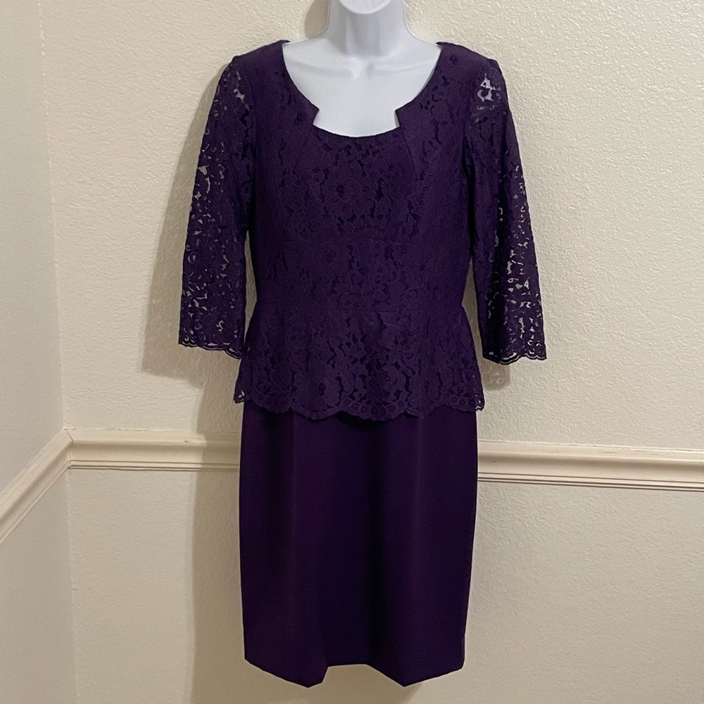 Alex Marie Lace, long sleeved, Purple Dress Size 6